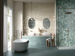 Badezimmer Fliesen türkis - Duschrückwand boho türkis (167-FY BO)