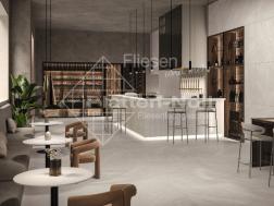 Einheitliche Fliesen an Wand und Boden - Restaurantgestaltung (311-ER PE)