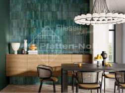 Fliesen petrol aqua grün Wohnzimmerwand petrol (205-MJ SW)