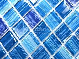 Glasmosaik blau gestreift aqua (030)