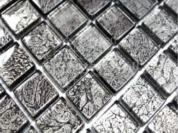 Glasmosaik schwarz silber (030)