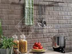 Küchenwand Klinkerwand grau 6x25cm (205-TR MG)