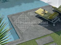 Poolfliesen Poolumrandung Randsteine Schwimmbad (168-AT SM H)