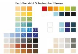 Schwimmbadfliesen Farbübersicht