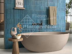 Streifendekor blau glänzend 30x60cm - 3D Fliesen blau (197-HO ST-BL-G)
