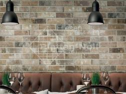 Vintage Wand Old Stone Wall - Klinker wie verschimmelt (205-LO BE)