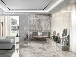 glänzende Marmoroptikfliesen grau Glitzer (237-OD GA)