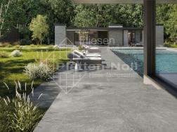 graue Terrassenplatten in Natursteinoptik 80x80cm 2cm dick (173-OR GR)