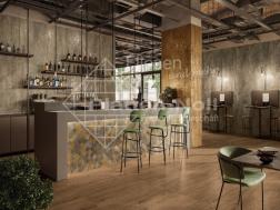 moderne Bar mit Rostfliesen (267-BD LI)