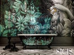 tropische Wand - Mosaik Bild Regenwald