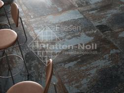 unempfindliche Bodenfliesen in kräftigen Farben - rost blau (194-ES EN)